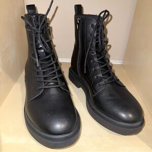 Madden Girl Black Lace-Up combat Boots Size 7